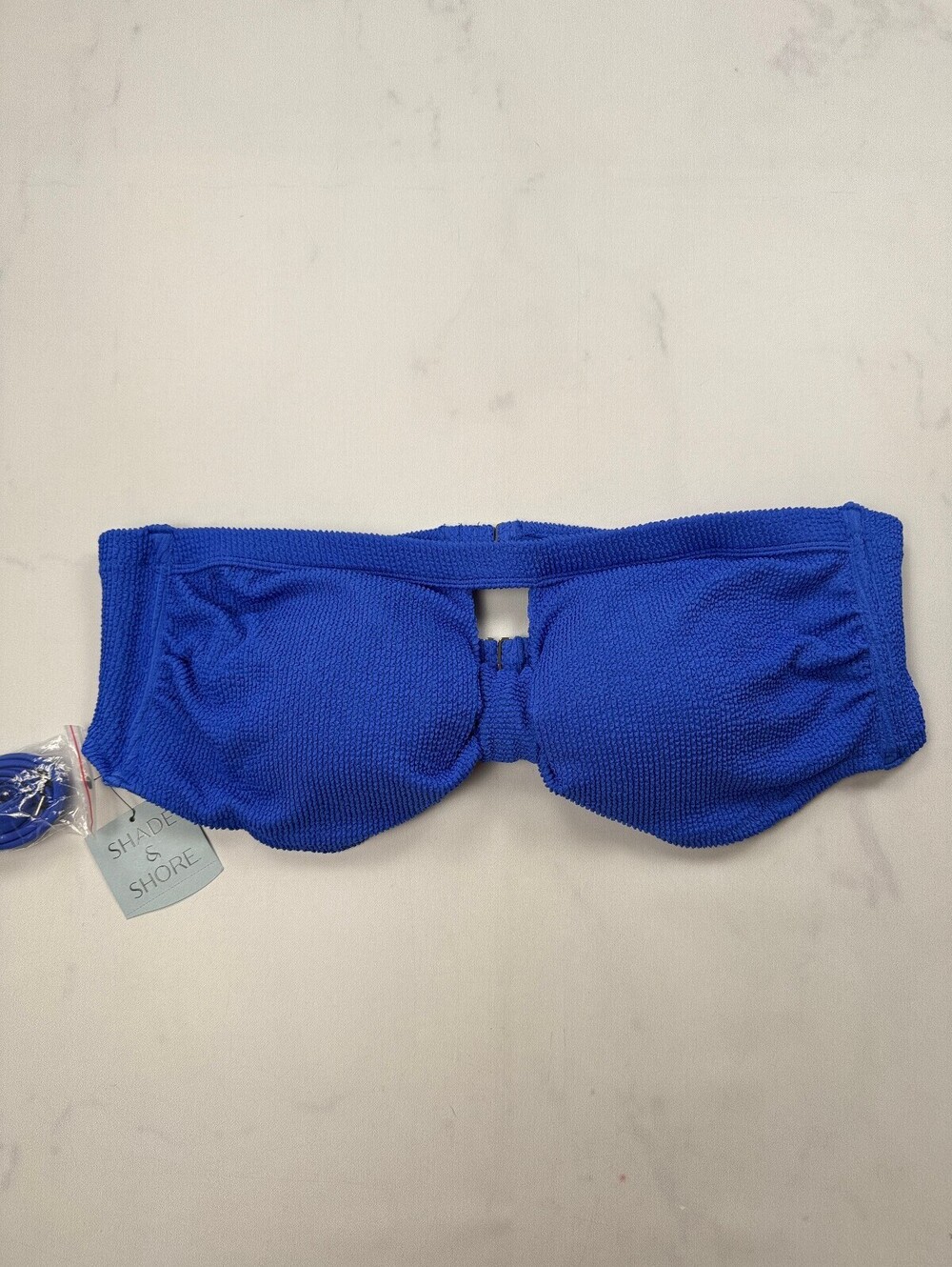 Shade & Shore Bandeau Blue Current Statement Style - Womens 2X